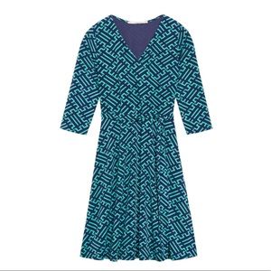 4 Hawthorn Blue & Green Dress - Size Médium
